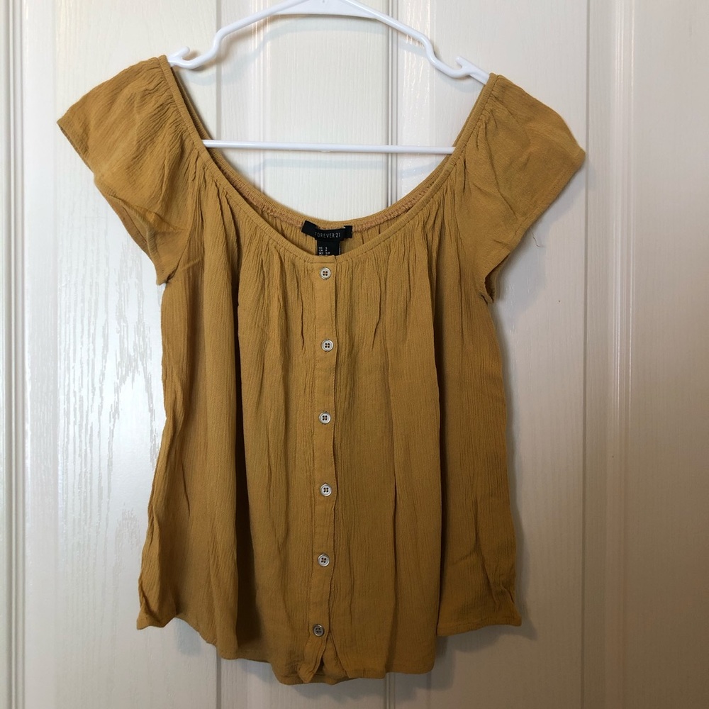 Yellow Off the Shoulder Top